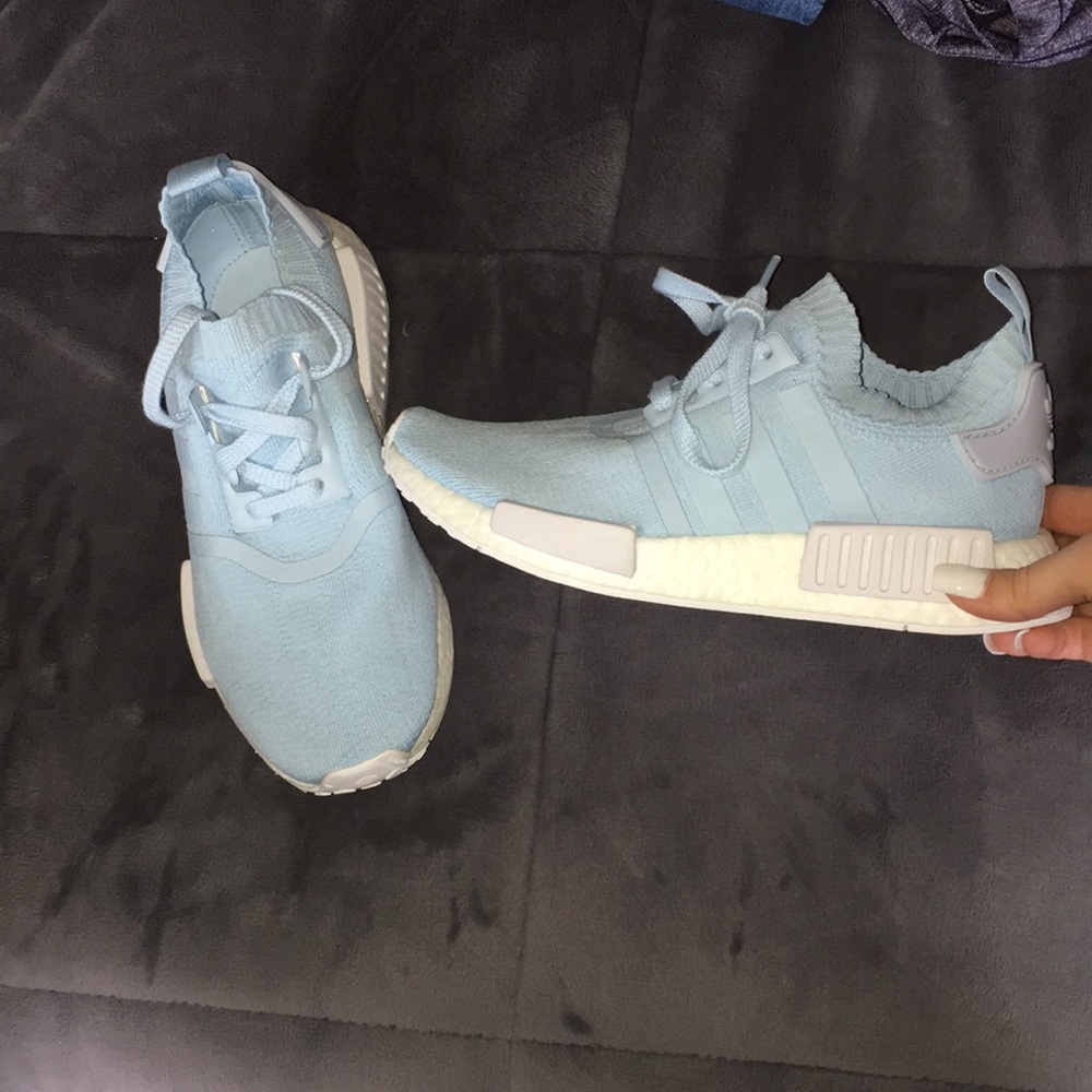 Women’s Adidas Primeknit Shoe in Ice Blue